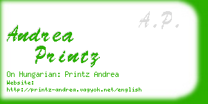 andrea printz business card